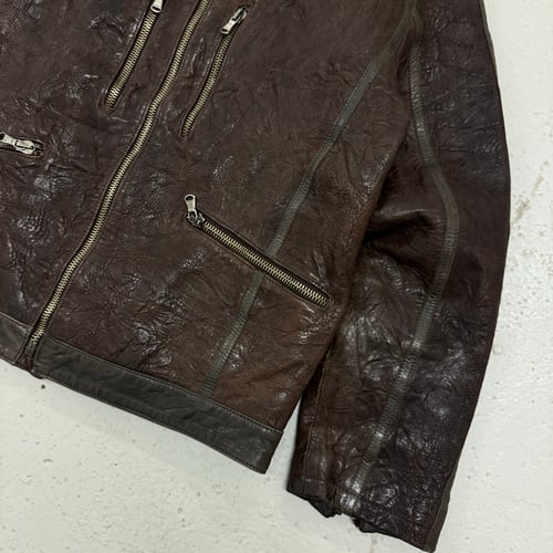 Image of 1990s Cropped Leather Jacket, Size Medium
