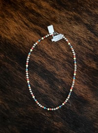 18” Multi Stone Pearl Necklace 