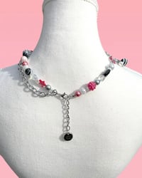 Image 4 of HOT PINK SKULL NECKLACE