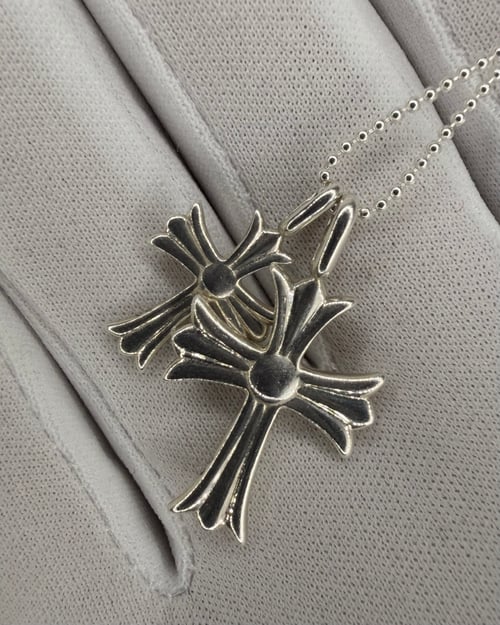 Image of WG Double Sided Diamond Cross Pendant (Size 2)