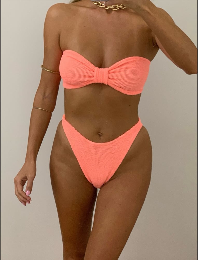 Image of Sweetie Bikini In Peach Crinkle 