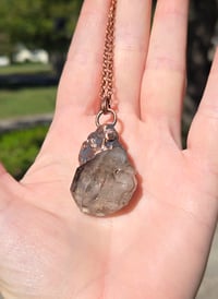 Image 5 of Electroformed Skeletal Smokey Quartz necklace 02