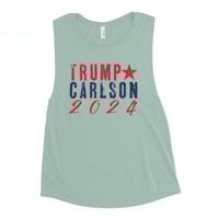 Image 4 of Trump Carlson 2024 - Light Colors Ladies’ Muscle Tank