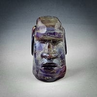 Image 1 of Moai Pendant in Double Amber Purple