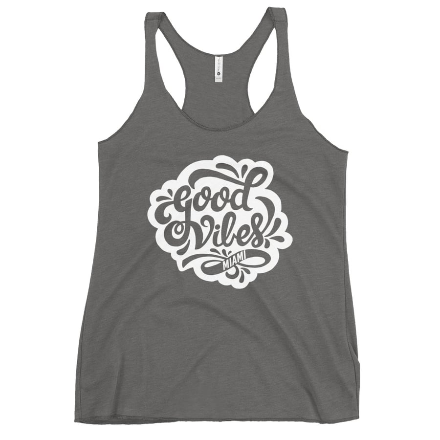 Image of GOOD VIBES MIAMI - Racerback (Grey) 