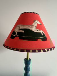 Image 2 of The Augustus - hand painted fabric lampshade, 25cm base width