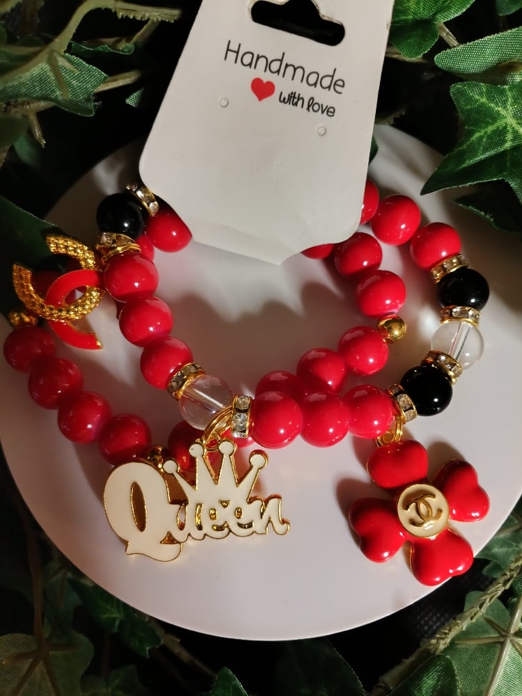 Image of Queen CC Bracelet Set