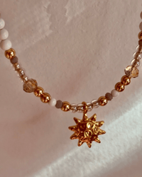Charm Bar Beaded Necklace Night