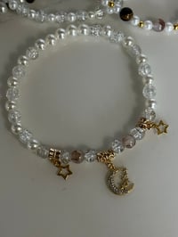 Image 5 of Starlight Shimmer  Cream and Gold  Tumbler Bracelet Stack