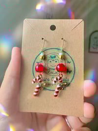 Candy Cane Dangle Earrings