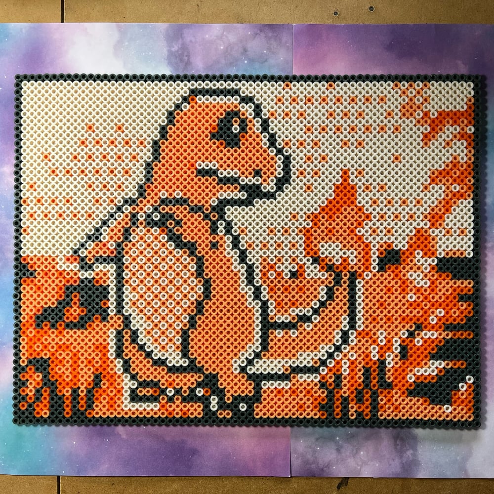 Image of Retro Style Pokemon Perler Wall Decor