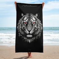 Image 1 of Towel White and Black Tiger