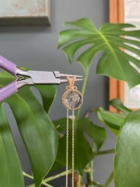 Image 5 of Gold Black Rutile Sphere Crystal Necklace