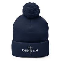 Image 5 of John 3:16 Pom-Pom Beanie