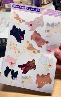 Image 2 of Jumping bunnies sticker sheet