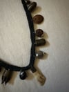 1960s Tibetan shaman glass and tooth prayer bead necklace