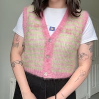 Image 4 of Stargazer Lily Button Front Mohair Vest
