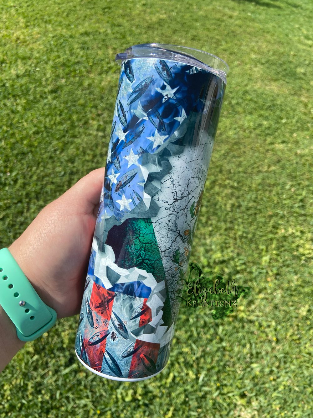 Mexican American Flag Tumbler