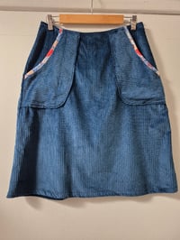 Image 1 of Kylie Jane Pocket skirt -teal corduroy 