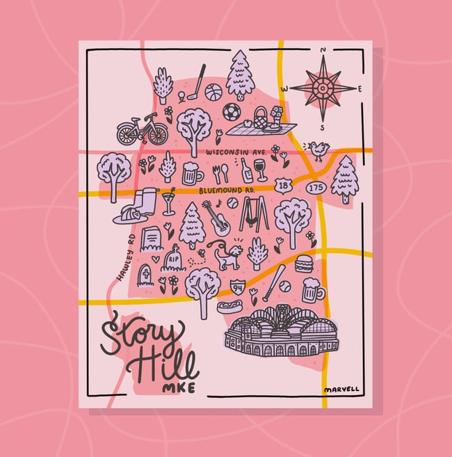 Story Hill Neighborhood Map | Lauren Marvell