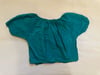 70s cotton flutter sleeve blouse 