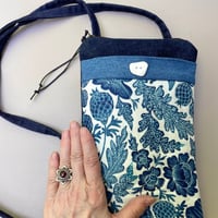 Image 2 of Demin Blue Zippertop Carry Case