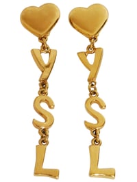 Image 2 of Gold Y.S.L Dangle earrings