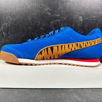 Image 5 of PUMA X FROSTED FLAKES ROMA MENS SHOES SIZE 10 TONY THE TIGER STRIPE KELLOGGS SUEDE BLUE ORANGE NEW