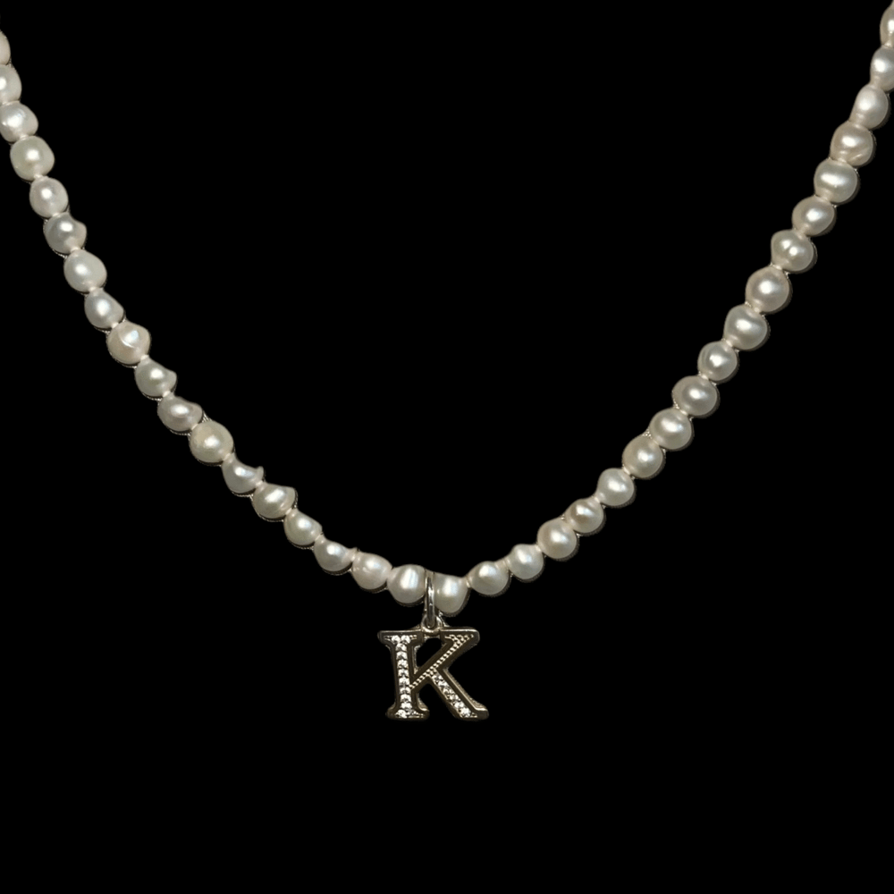 Image of The Initial custom pearl necklace 