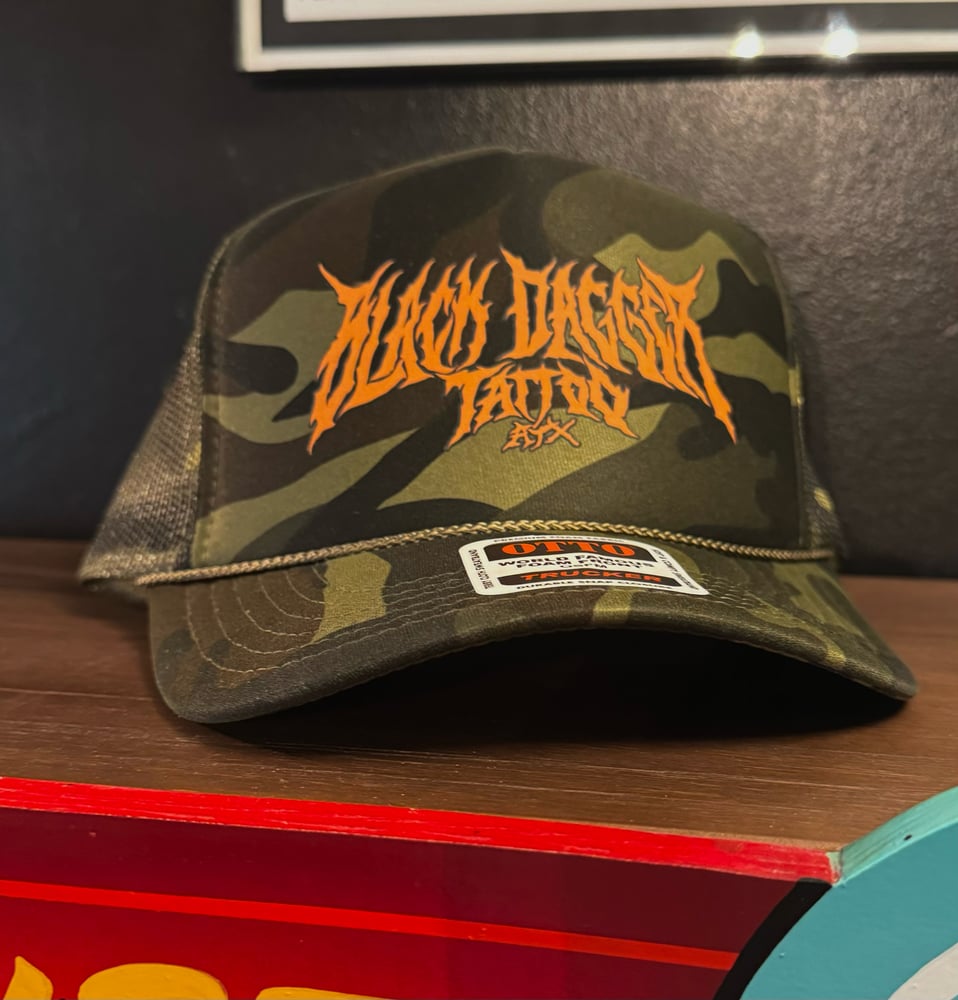 Image of Black Metal Hunting Trucker Hat