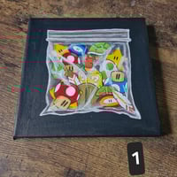 Image 1 of Mario "party bags" hand painted canvas 