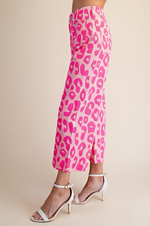 Image of Pink Cheetah Greta Pants