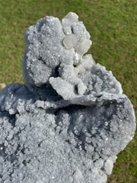Image 3 of Large UV Calcite On Druzy Quartz Statement Piece #1924