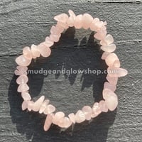 Image 1 of Rose Quartz Chip Bracelet