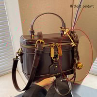 Image 3 of Brown Vintage Women's Crossbody Bag - Elegant Handbag with Golden Hardware, Adjustable Shoulder Stra