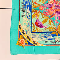Image 12 of Hermès Cashmere Shawl  "Tropiques" by Laurence Bourthoumieux 140cm