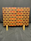 Brick Pattern End Grain Cutting Board made from Padauk and Ash