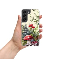 Image 1 of Beautiful Watercolor Mushroom Fungus Mycology W/Insects Art Clear Case for Samsung®