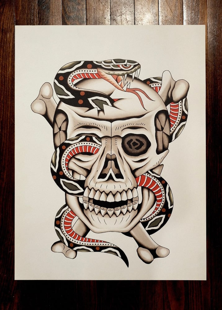 Image of Limited skull print. 18x24