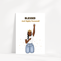 Image 3 of Blessed and Highly Favoured Greeting card