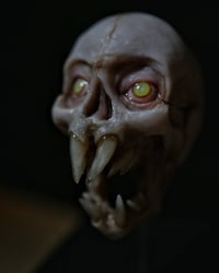 Image 15 of Vampire fetal skull, original art, dark academia