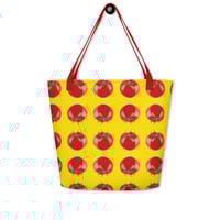 Image 2 of ArtxAdrienne "Yellow Tomato Pop" Print Tote Bag - Large