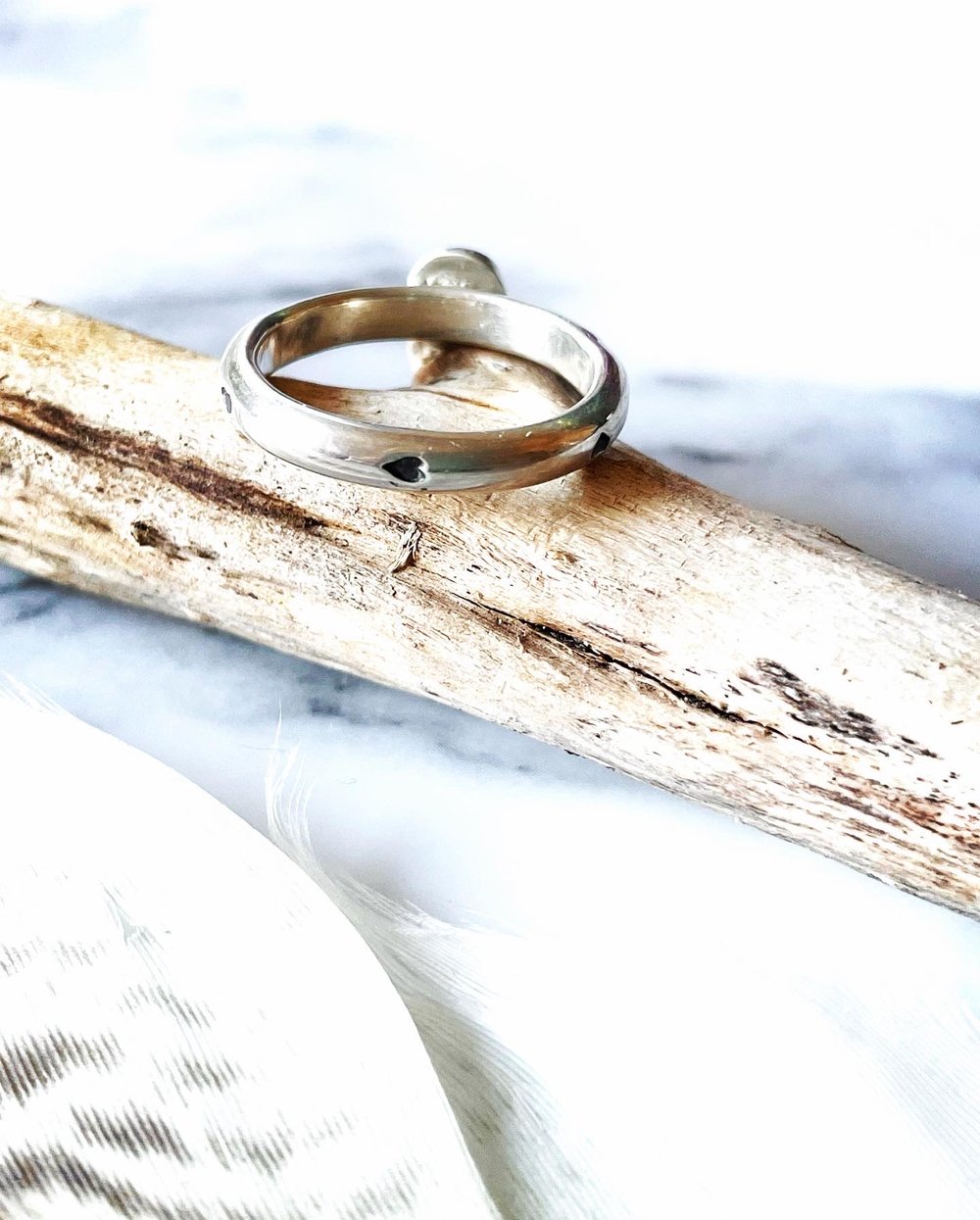 Handmade Sterling Silver Love Heart Stacking Ring 925