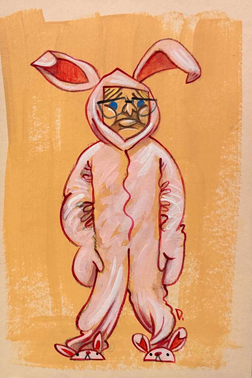 #25 a Christmas Story Pink Bunny