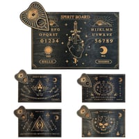 Image 1 of Ouija Spirit Board Wood Message Boards Decision Maker Planchette with Numbers Pendulum Board for Wit