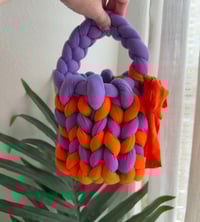 Image 1 of Multicolor Micro Belly Bag- Tangerine & Lavender 