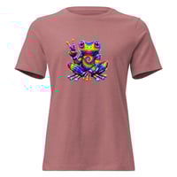 Image 5 of Women's Relaxed T-Shirt, Tie Dye Peace Frog Hippie Tee