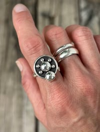 Image 2 of Funky Silver Ball Ring 