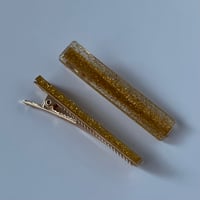Image 2 of Gold Glitter Hair Slides Set