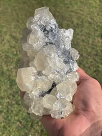 Image 11 of Gemmy Calcite On Druzy Quartz Matrix #1947